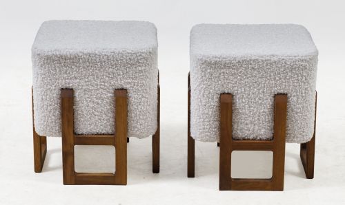 Pareja de puff de diseño italiano