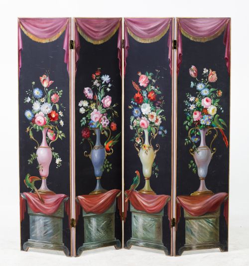 Biombo de cuatro hojas, S. XX