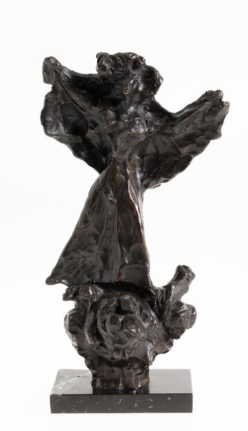PABLO SERRANO AGUILAR, "Volaverunt", Escultura de bronce pa