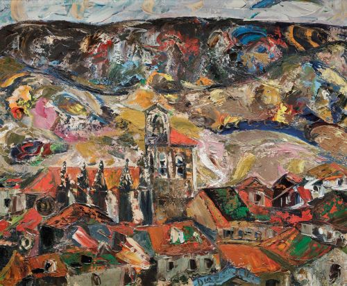 LUCIANO DÍAZ CASTILLA, "Paisaje", Óleo sobre lienzo