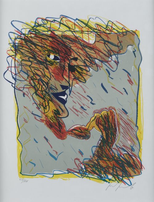 JUAN GOMILA, "Sin título", Litografía sobre papel 