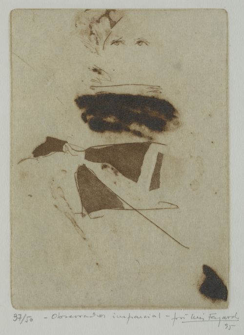 JOSÉ LUIS FAJARDO, "Observador imparcial", 1995, Aguafuerte