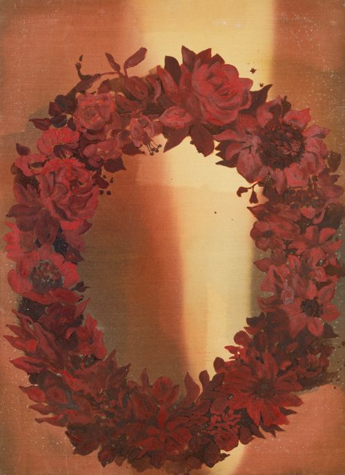 MARK WILSON, "Small Wreath", 1990, Óleo sobre lienzo  