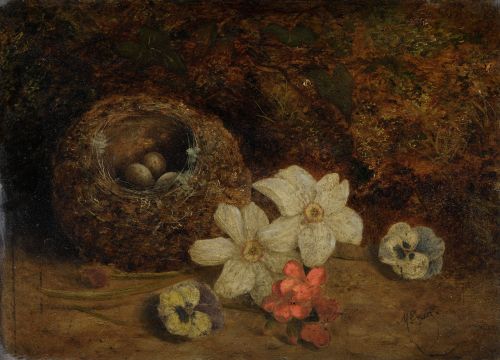 MARY ENSOR, MARY ENSOR (England c. 1863-1897) "Bird's Nests