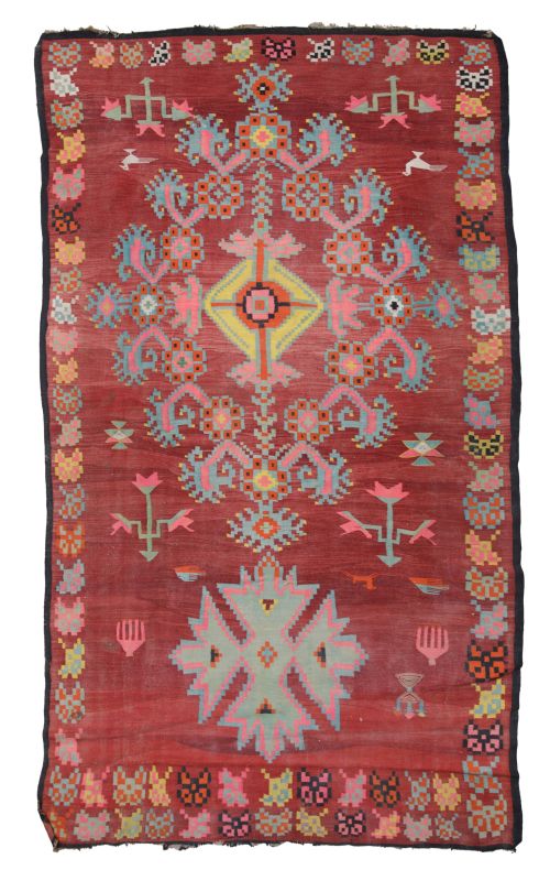 Handwoven kilim, Türkiye, 20th century