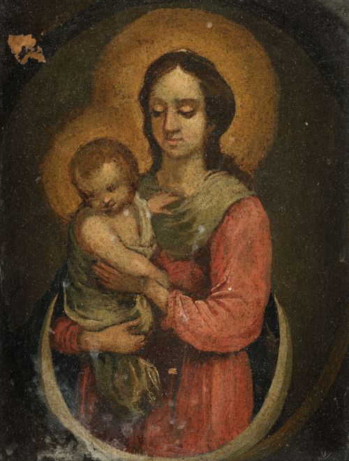 ESCUELA ITALIANA, ITALIAN SCHOOL (17th Century) "Virgin wit