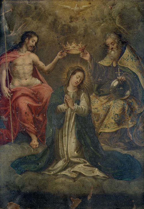 ESCUELA FLAMENCA, FLEMISH SCHOOL (17th Century) "Coronation