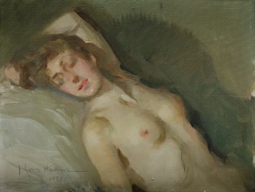 JOSÉ CRUZ HERRERA, "Desnudo", 1958, Óleo sobre lienzo