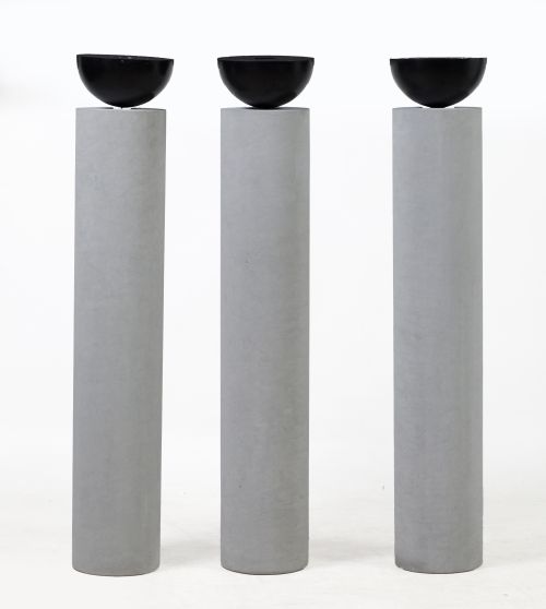 JUAN ASENSIO, "Sin título", 1998, Tres piezas de piedra bat