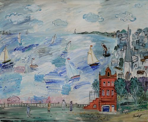 CARLOS NADAL, "La Maison rouge", 1981, Acrílico sobre lienz