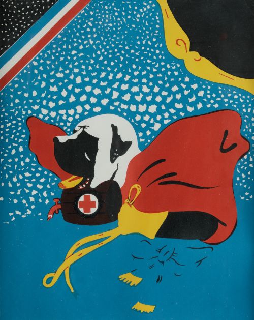 EDUARDO  ARROYO, "St Bernard", 1970, Litografía sobre papel