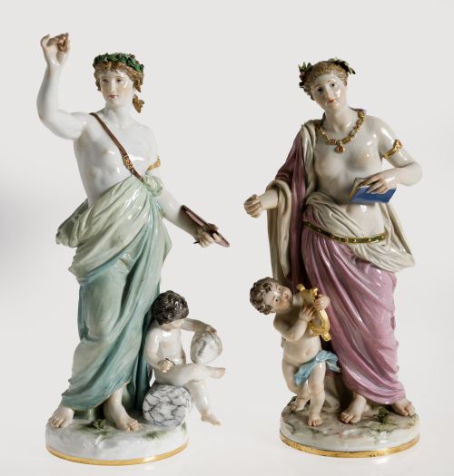 "Alegoría de la pintura" y "Alegoría de la música", Meissen