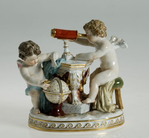 "Alegoría de la astronomía", Meissen, ffs.S.XIX-pps.S.XX