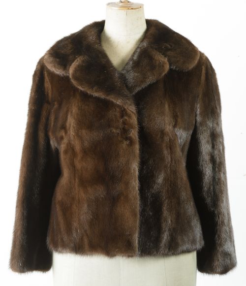 Chaqueta lomos vison marron osuro