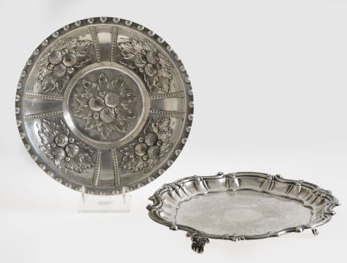 Spanish silver fruit bowl, 916 fineness, 20th century