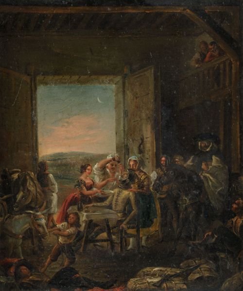 SPANISH SCHOOL (19th Century) "Don Quixote at the Inn"