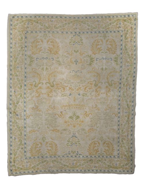 Cuenca-style rug, hand-knotted wool, 20th century