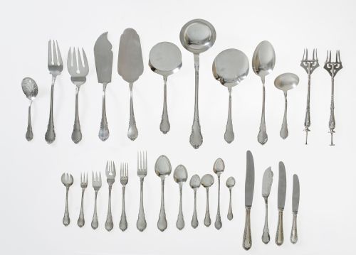 Spanish silver cutlery, 916 fineness, 20th century