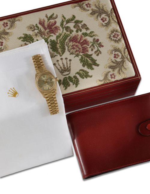 ROLEX OYSTER PERPETUAL DATE GOLD JUST NEW