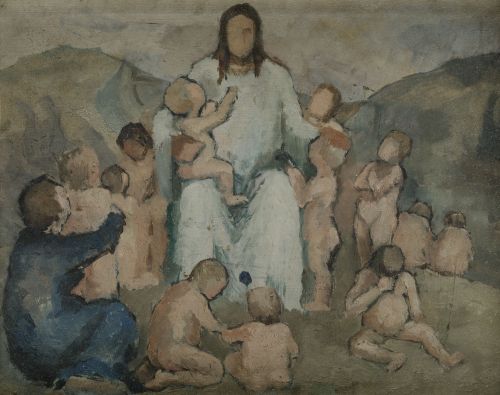 ESCUELA ESPAÑOLA, SPANISH SCHOOL (20TH CENTURY) "Jesus surr