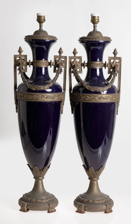 Pair of vases in the Napoleon III style, 19th-20th century