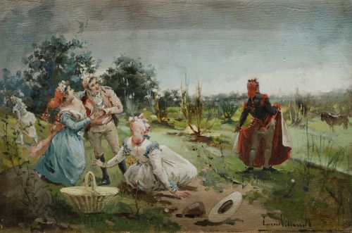 EUGENIO LUCAS VILLAAMIL Madrid (1858) / (1918) "Country sce