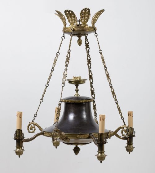 Empire style ceiling lamp, c. 1900