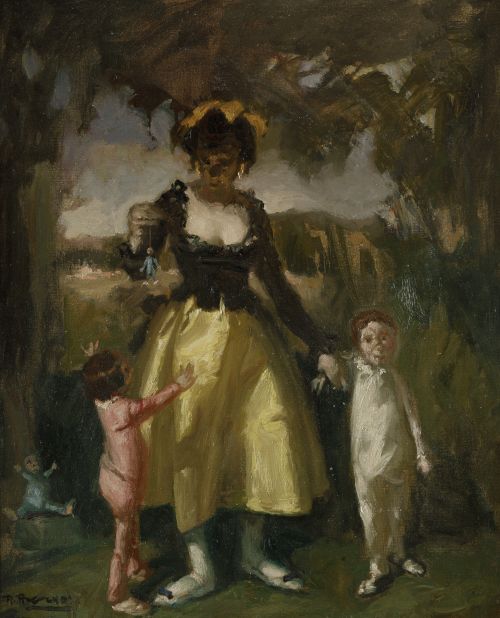 BALDOMERO ROMERO RESSENDI, "Madre paseando y jugando con lo
