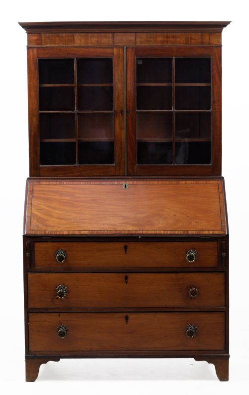 Buró librería de estilo Jorge III, ffs. S. XIX
