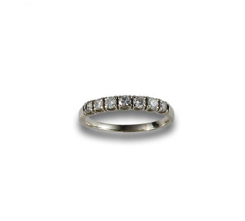 WHITE GOLD SEPTILE RING WITH DIAMONDS