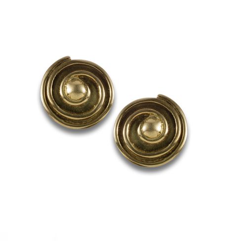 GOLD SPIRAL SHAPED EARRINGS