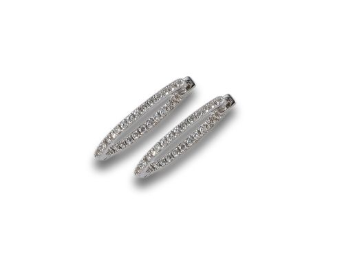 GOLD AND DIAMOND HOOP EARRINGS