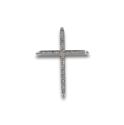 GOLD AND DIAMONDS CROSS PENDANT