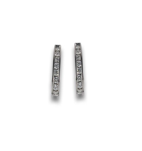 WHITE GOLD EARRINGS WITH DIAMONDS