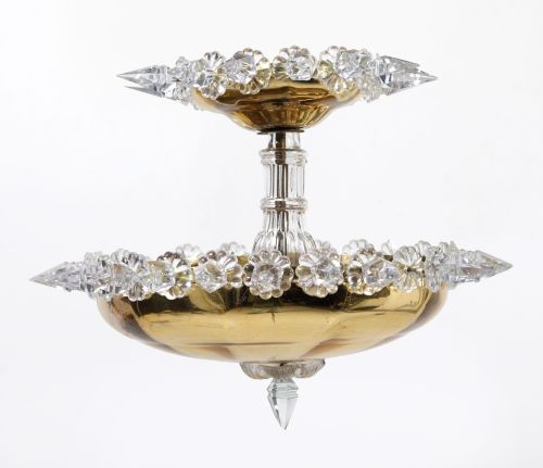 Glass ceiling lamp, possibly Murano, mid-20th century