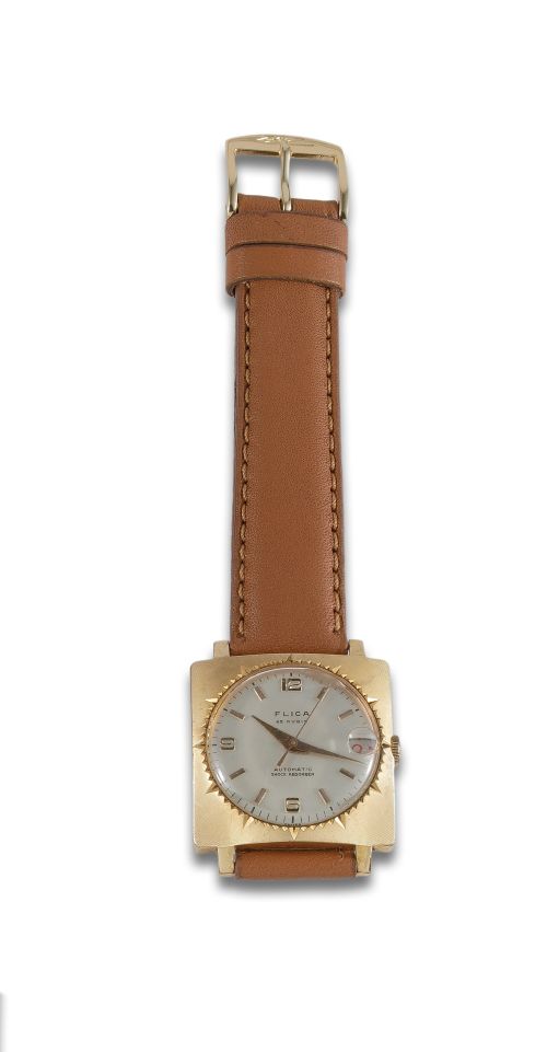 FLICA AUTOMATIC WATCH IN GOLD-PLATED STEEL