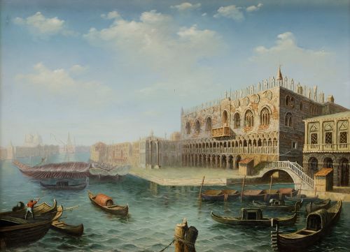 ESCUELA ITALIANA, ITALIAN SCHOOL (20TH CENTURY) "Venice Can