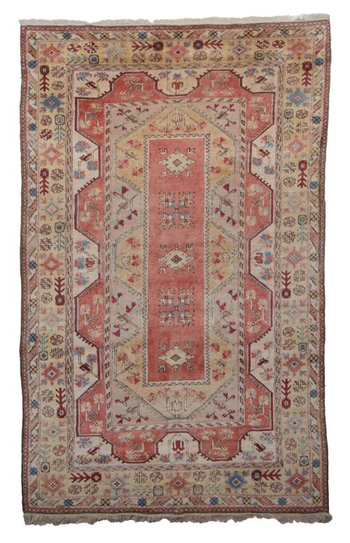 Hand-knotted wool rug, Türkiye, 20th century