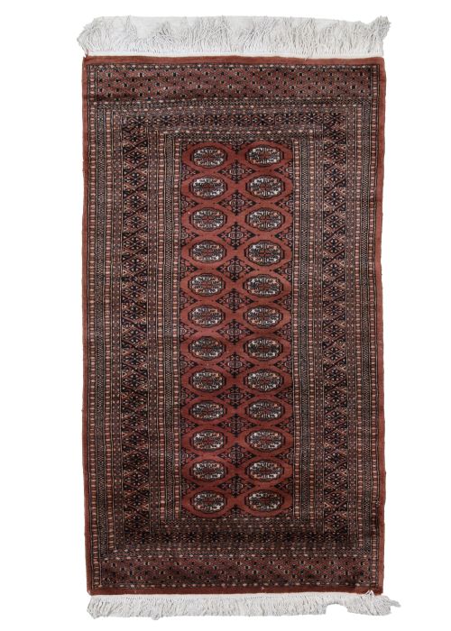 Hand-knotted wool Bokhara Persian rug, 20th century