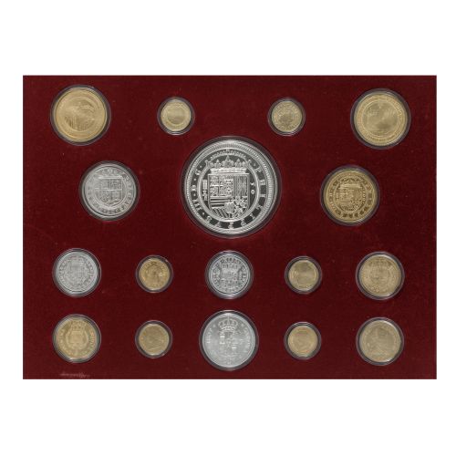 COLECCION DE 17 MONEDAS DE LA HISTORIA DE LA MONEDA ESPAÑOL