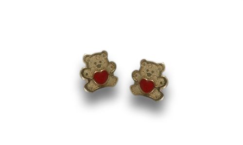 GOLD BEAR-SHAPED EARRINGS