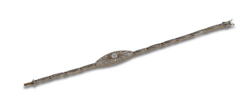 PULSERA ANTIGUA DE ORO Y DIAMANTES