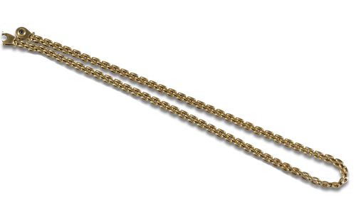 GOLD AND SAPPHIRE FORCED LINK NECKLACE