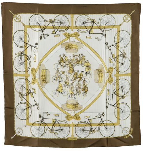 Hermes double-sided twill scarf, 100% silk, hand-stitched h