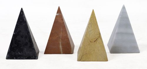 Four square-based pyramids, 20th century