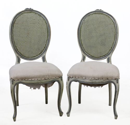 Pair of Louis XVI style chairs, 20th century