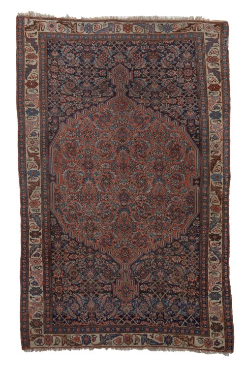 Hand-knotted wool Persian rug (Bidjar Graus), from the late