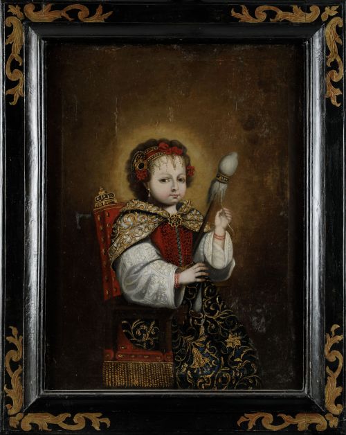 PERUVIAN VICEREGAL SCHOOL (17th Century) "The Virgin Mary a