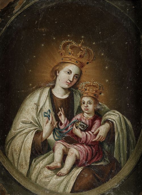 ESCUELA ESPAÑOLA, SPANISH SCHOOL (17th CENTURY) "Virgin of