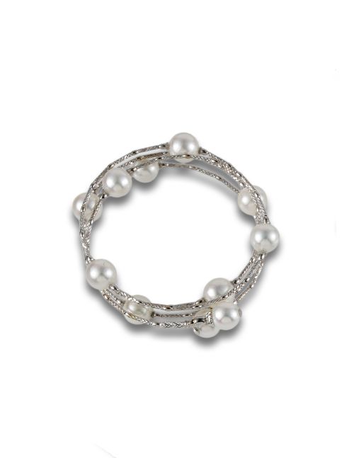 PULSERA DE ORO CON PERLAS CULTIVADAS